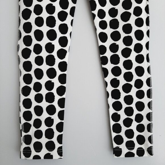 NEW - VEENA Organic Cotton Blend Polka Dot Leggings Tights B&W Kids Girls Sz 14 - Picture 9 of 12